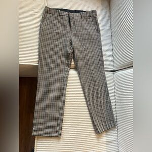 Zara Checkered Pants - Brown and White